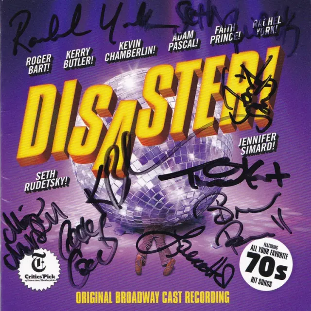 Center Stage Records Disaster! Broadway Cast CD signé