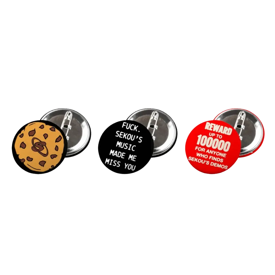 EMI Sekou Badge Set badges lot de 3 25 mm
