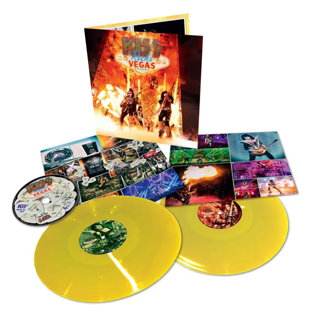 KISS Rocks Vegas Vinyle 2LP jaune gatefold limité