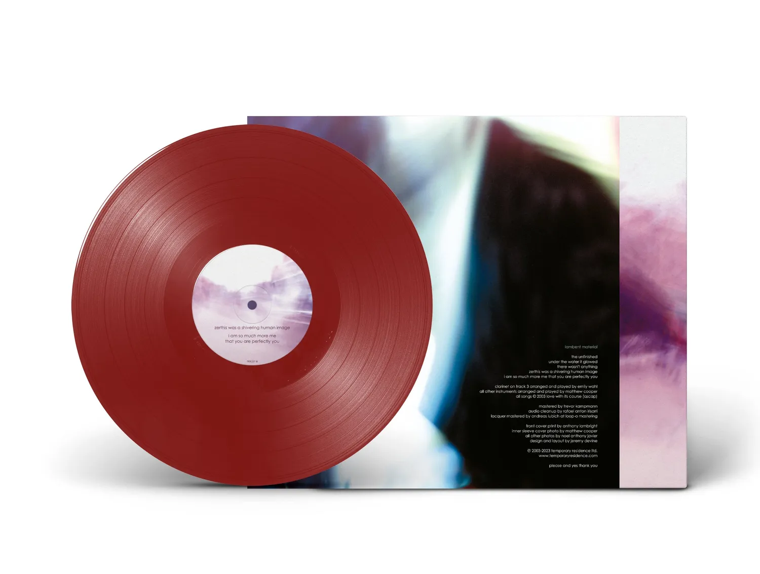 Eluvium Lambent Material vinyle rouge foncé LP