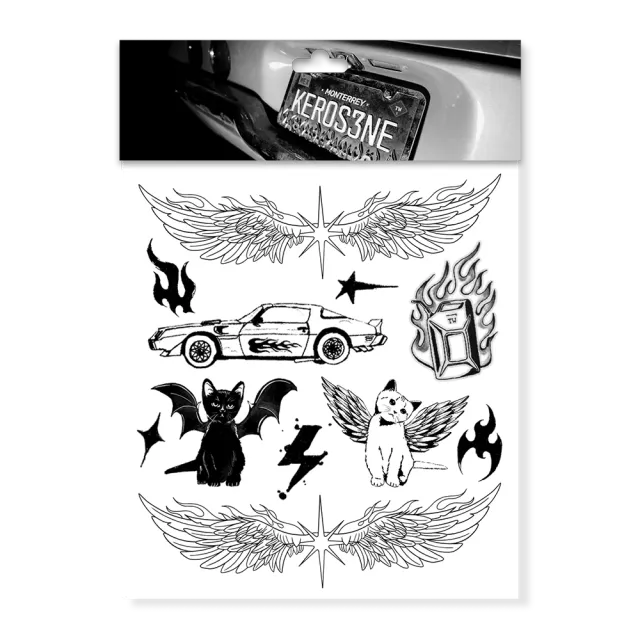 EMI Kerosene tatouages temporaires pack