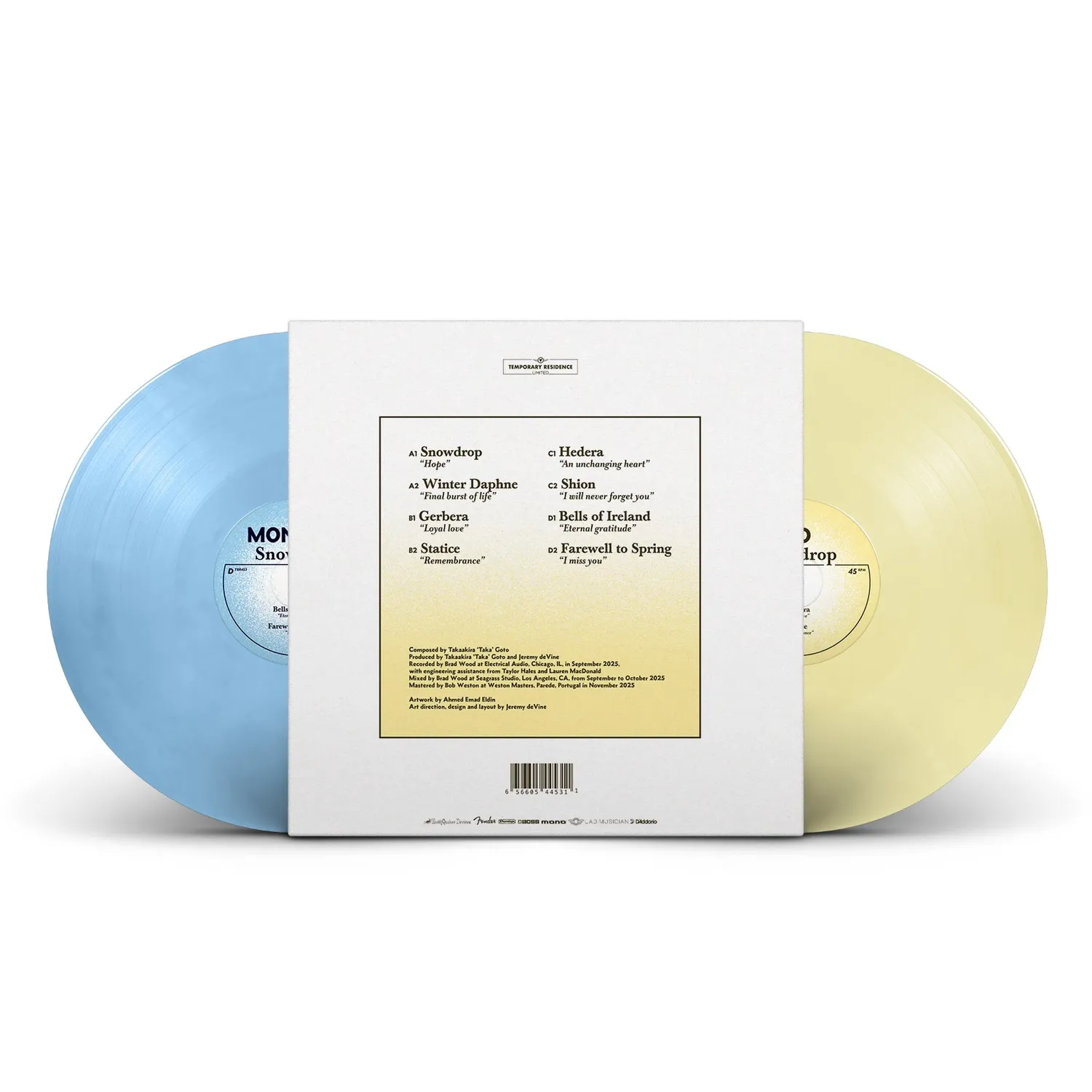 Temporary Residence MONO Snowdrop CD 8 titres