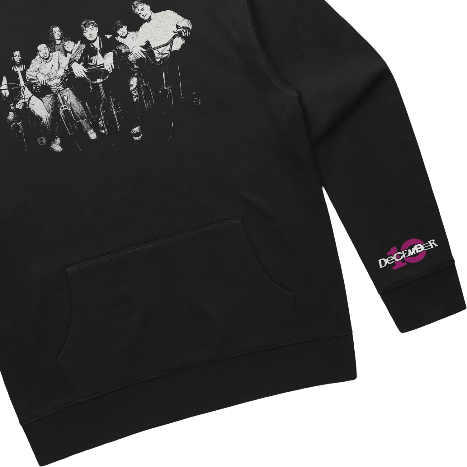 EMI December 10 Hoodie noir sweat capuche coton