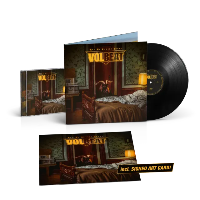 EMI God Of Angels Trust pack vinyle noir + CD signé
