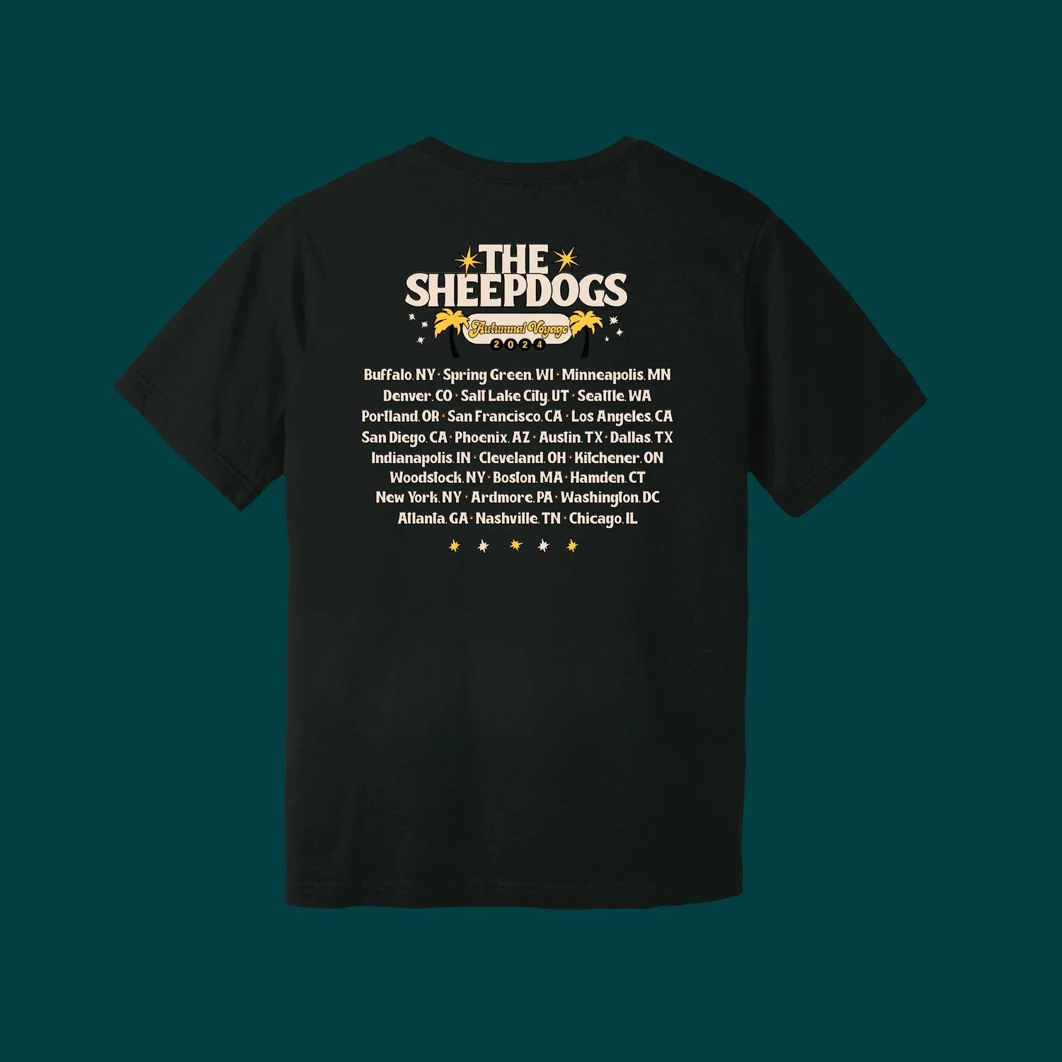Sheepdogs Recording Co Autumnal Voyage t-shirt noir US