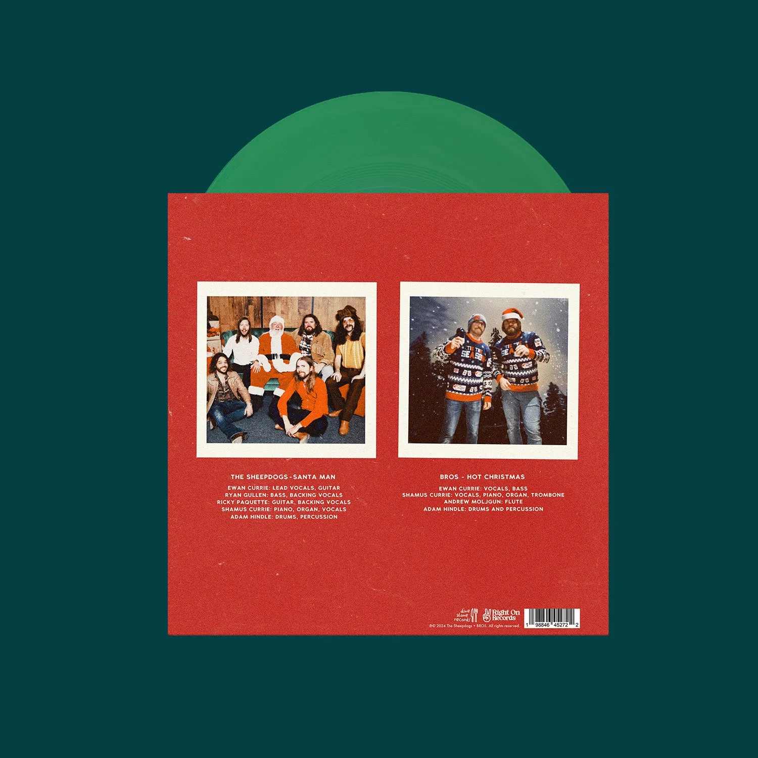 Sheepdogs Santa Man 45 tours vinyle vert