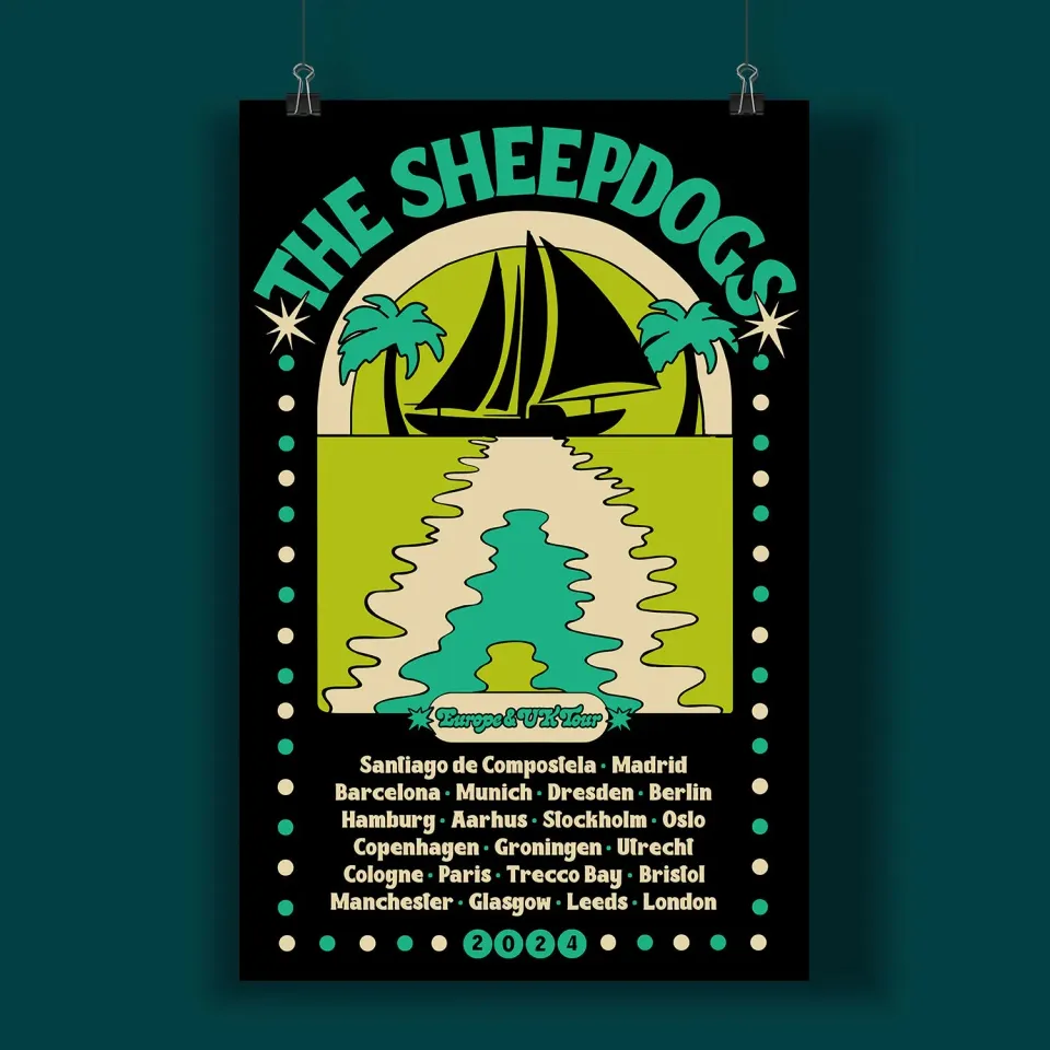 Sheepdogs Recording Co Autumnal Voyage affiche UK EU