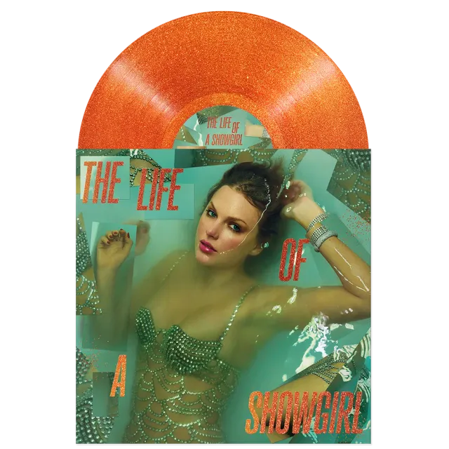 Taylor Swift Life Of A Showgirl Vinyle orange glitter