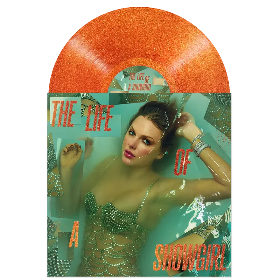 Taylor Swift Life Of A Showgirl Vinyle orange glitter