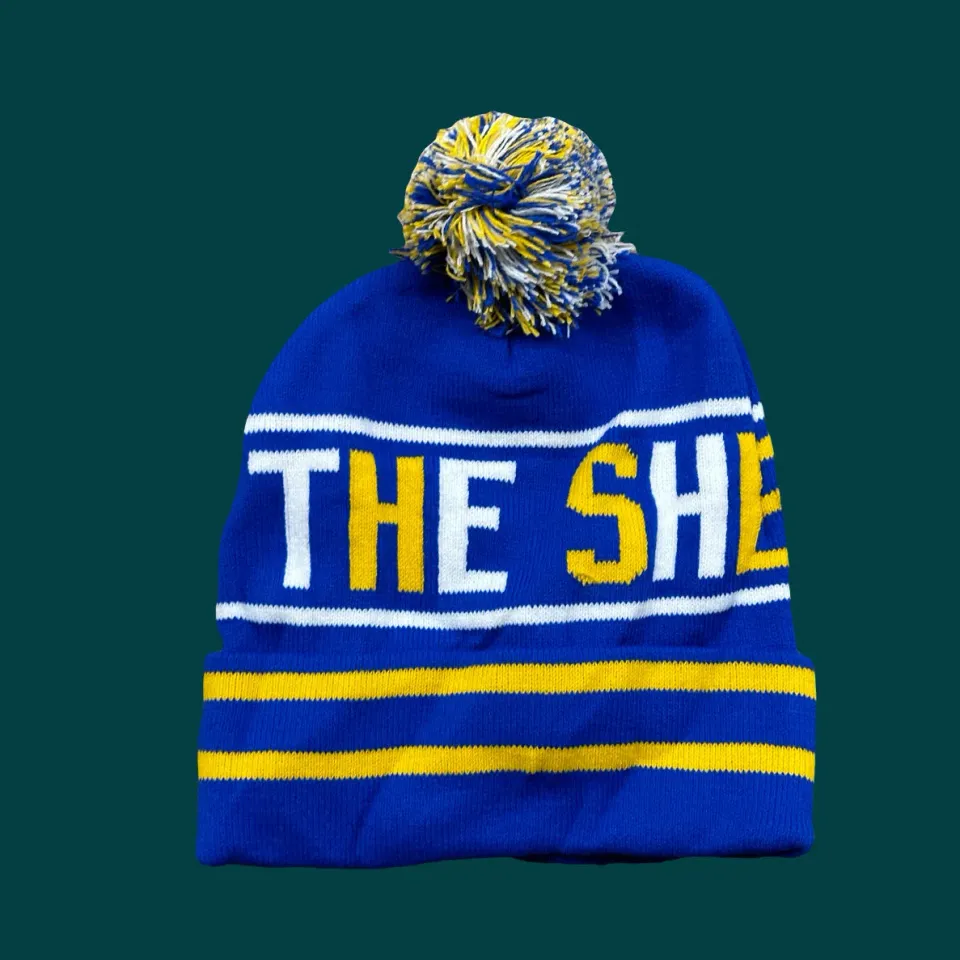 The Sheepdogs toque bonnet bleu jaune blanc