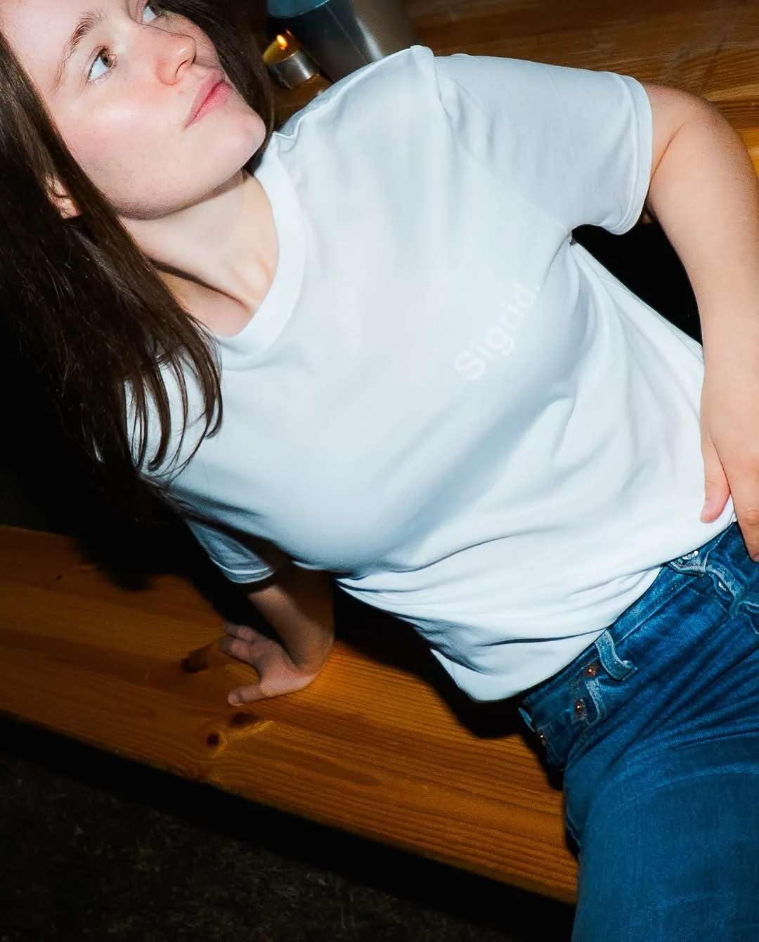 EMI Sigrid t-shirt blanc coton logo puff