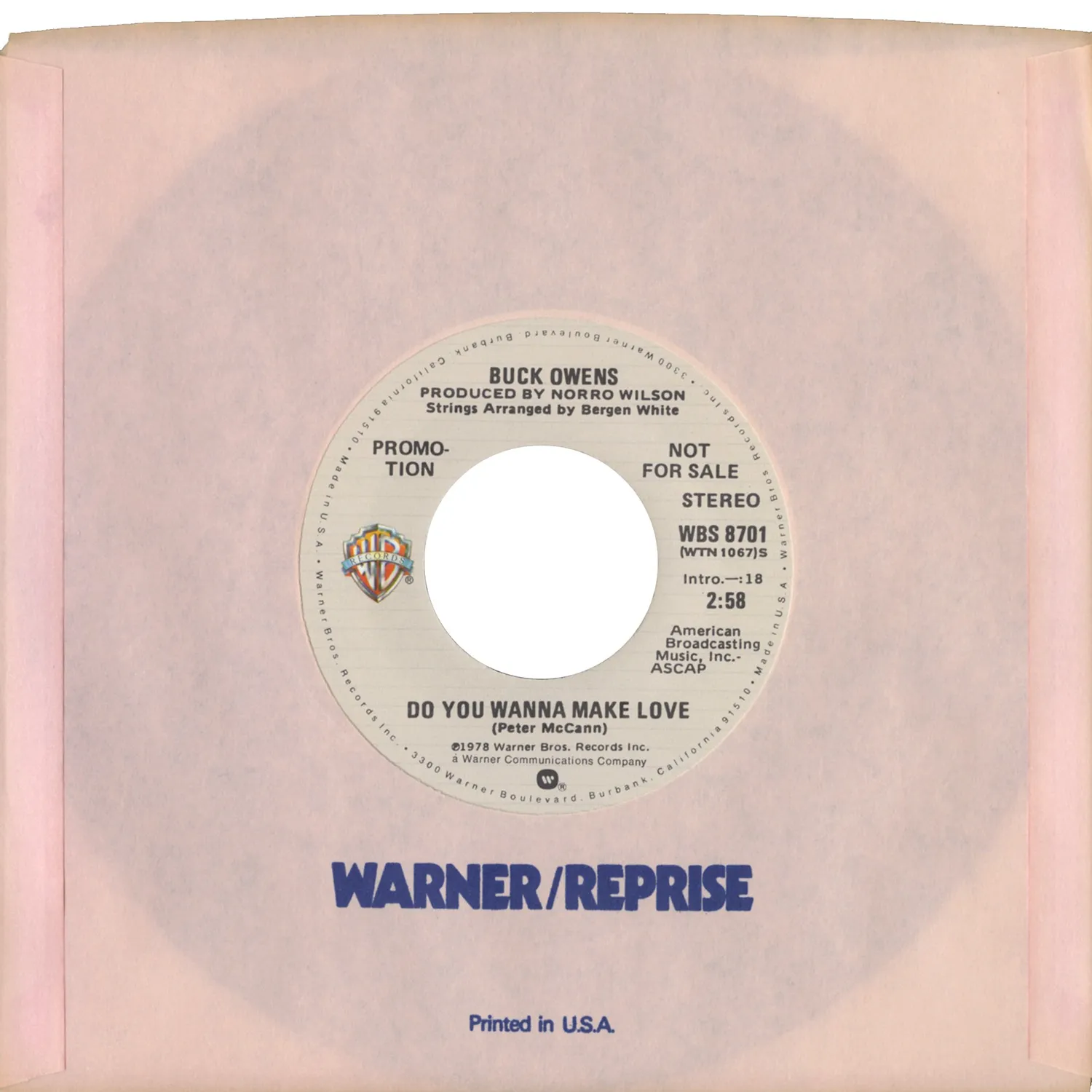 Omnivore Recordings Buck Owens Do You Wanna Make Love single 7"