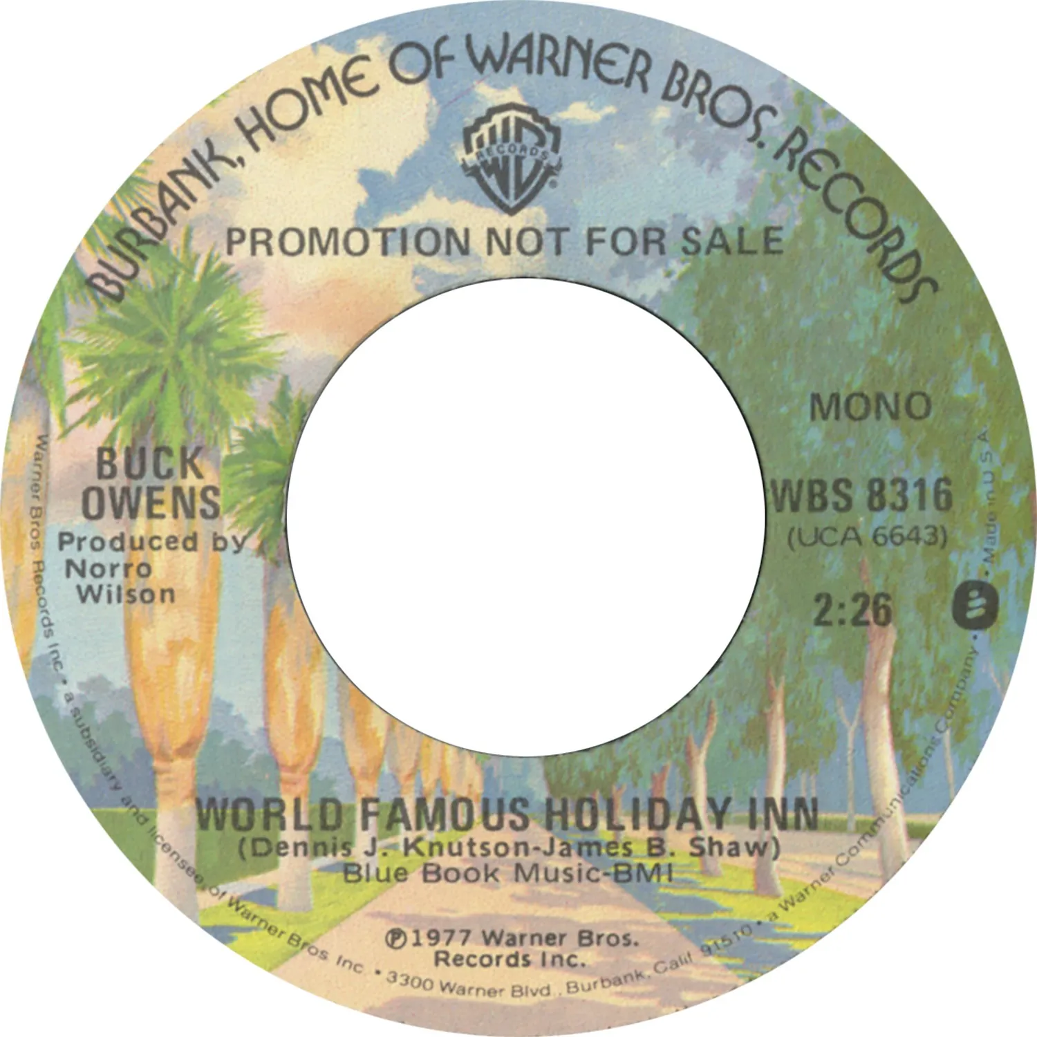 Omnivore Buck Owens Paradise Inn single 7" mono stereo