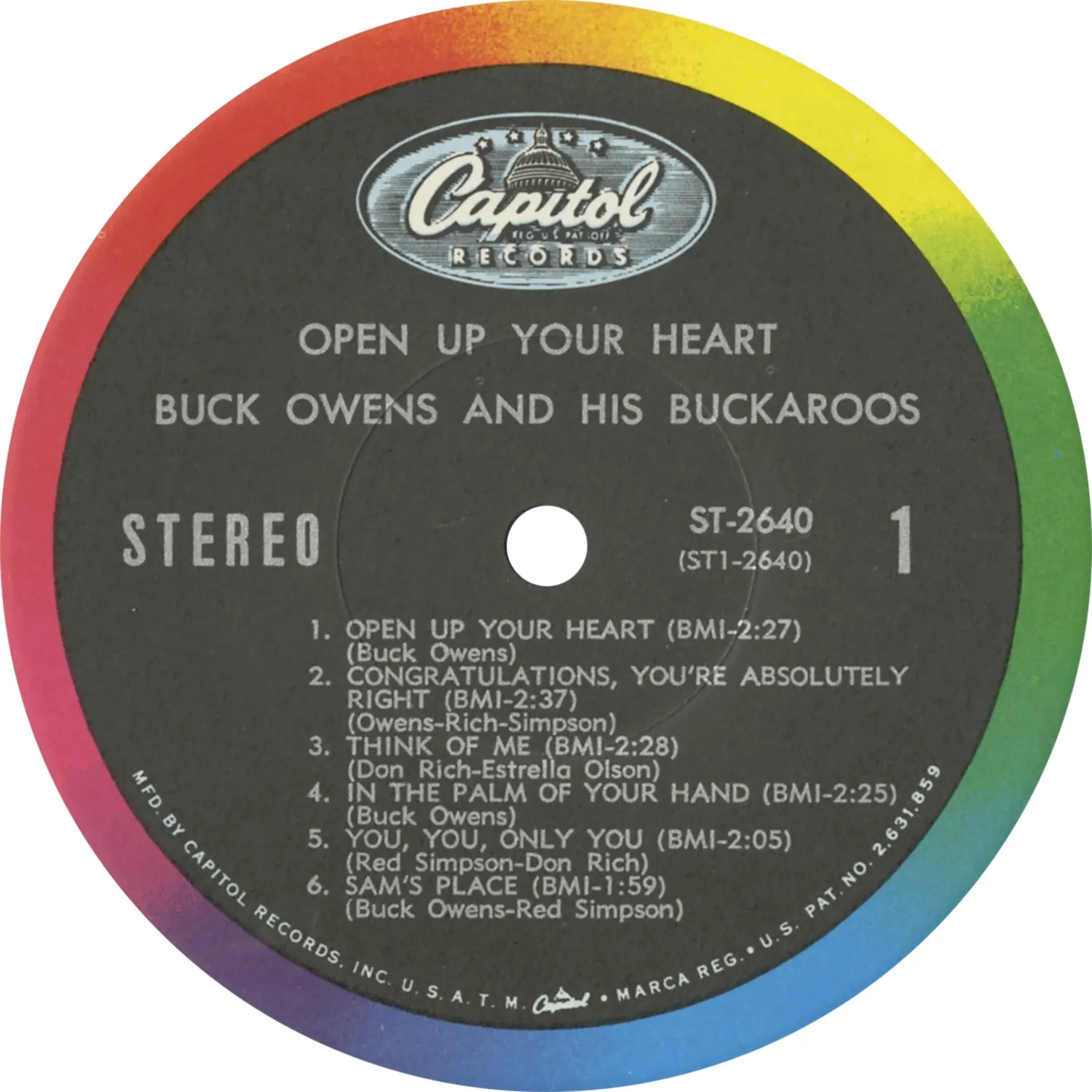 Omnivore Buck Owens Open Up Your Heart vinyle vintage