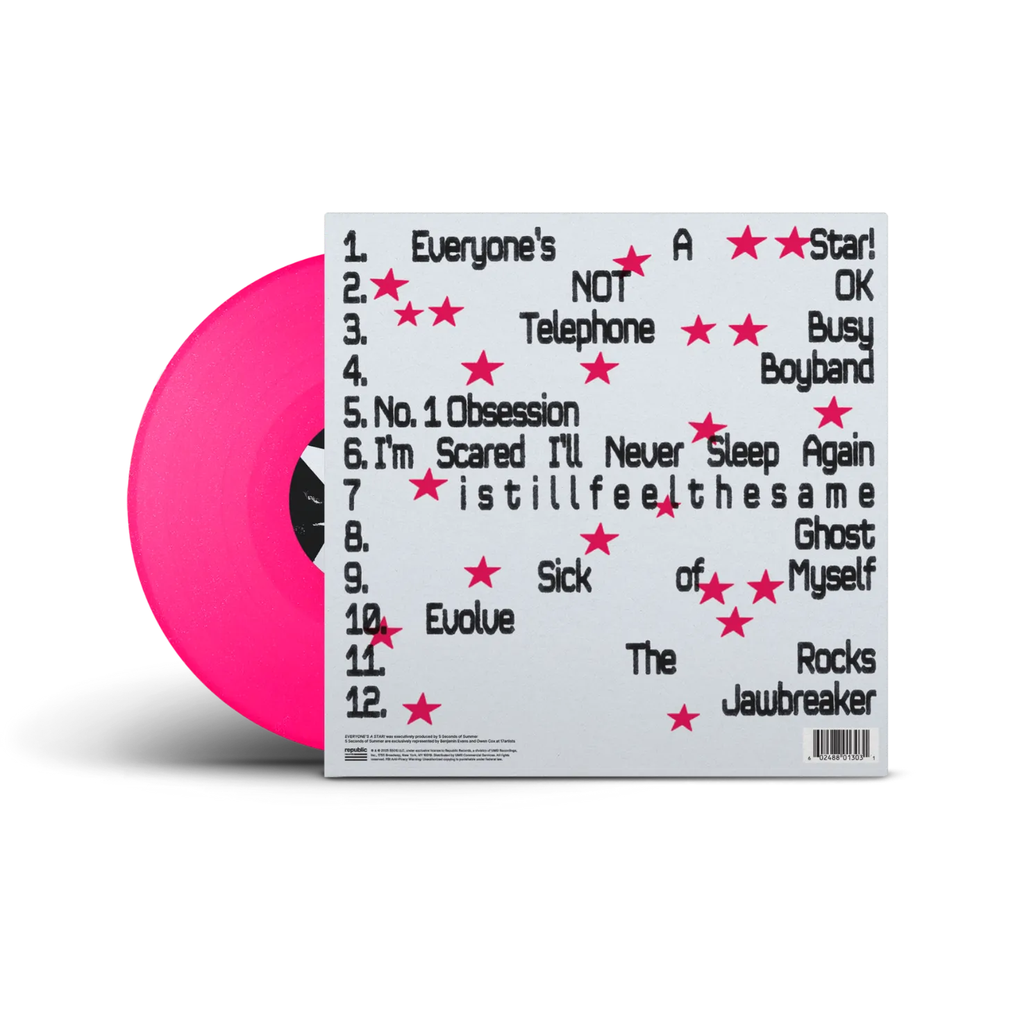 Everyone’s A Star vinyle rose glitter + carte signée