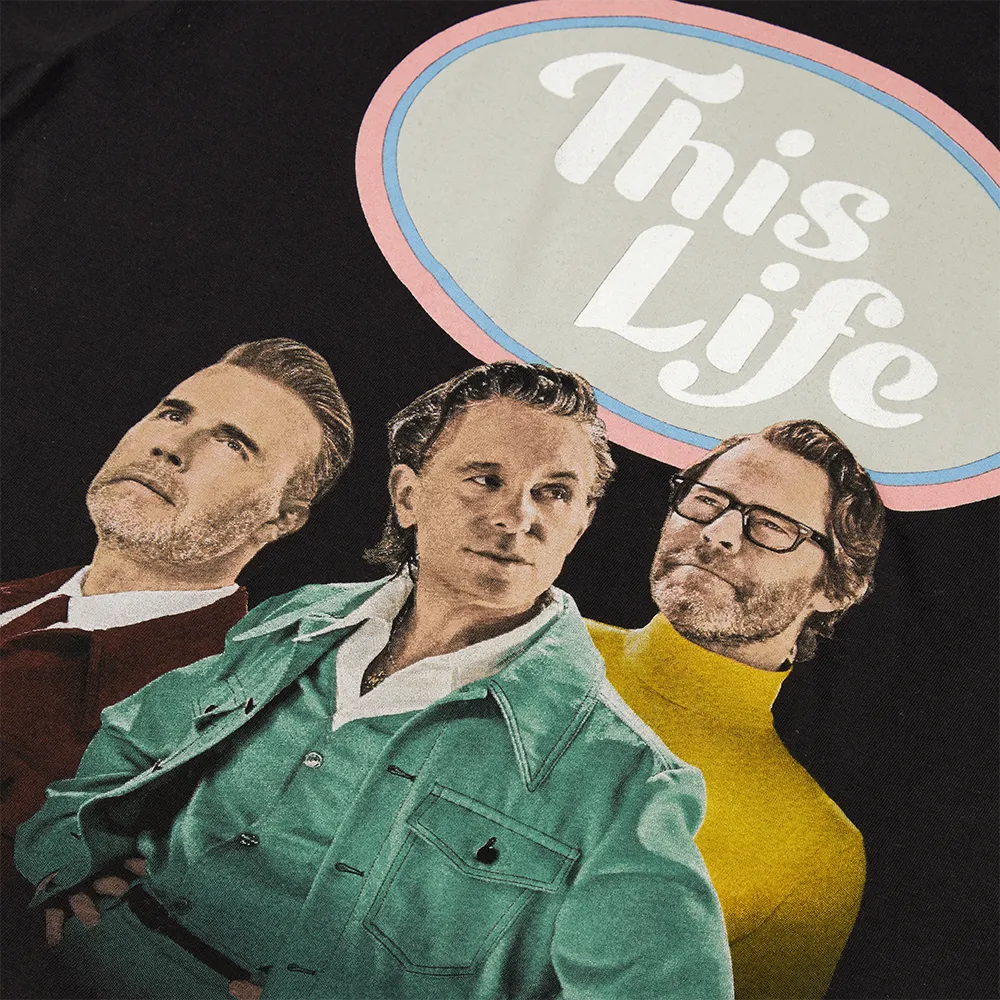 Take That This Life Tour Dateback t-shirt charcoal dates dos
