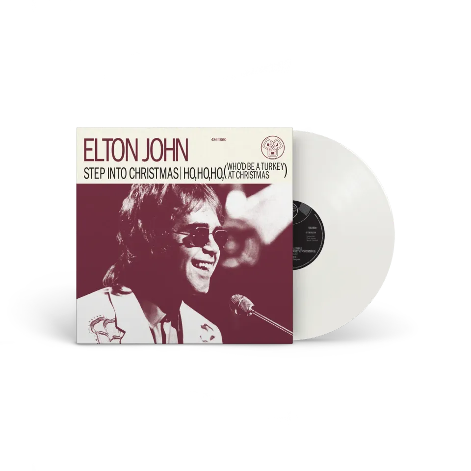 EMI Elton John Step Into Christmas single 12" blanc
