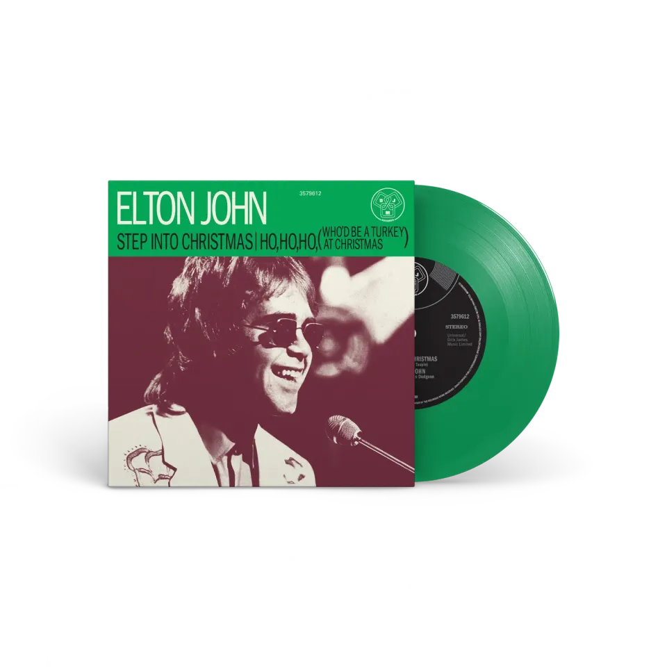 Elton John Step Into Christmas 7 pouces vinyle vert