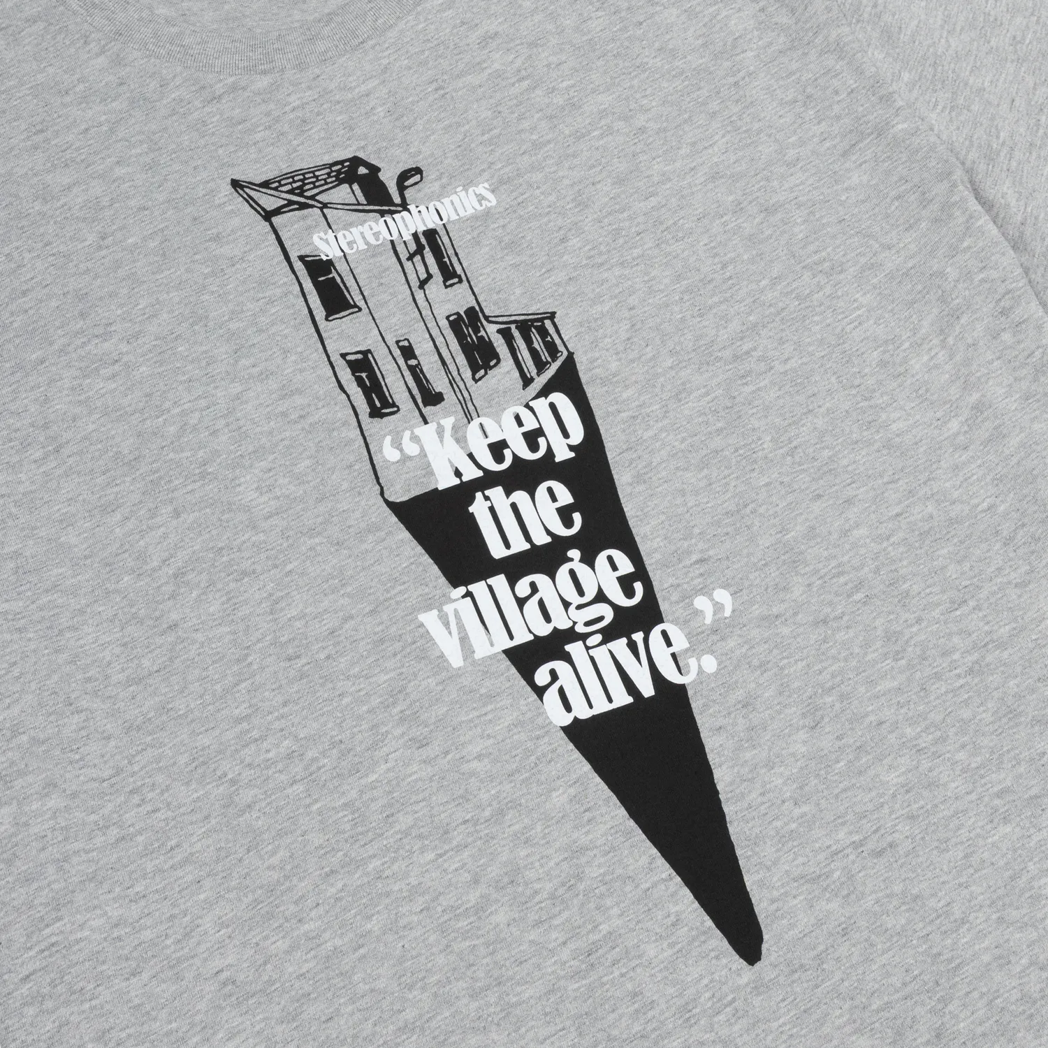 EMI Keep The Village Alive T-shirt gris coton vintage