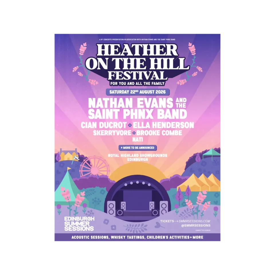 EMI Heather on the Hill affiche festival signée