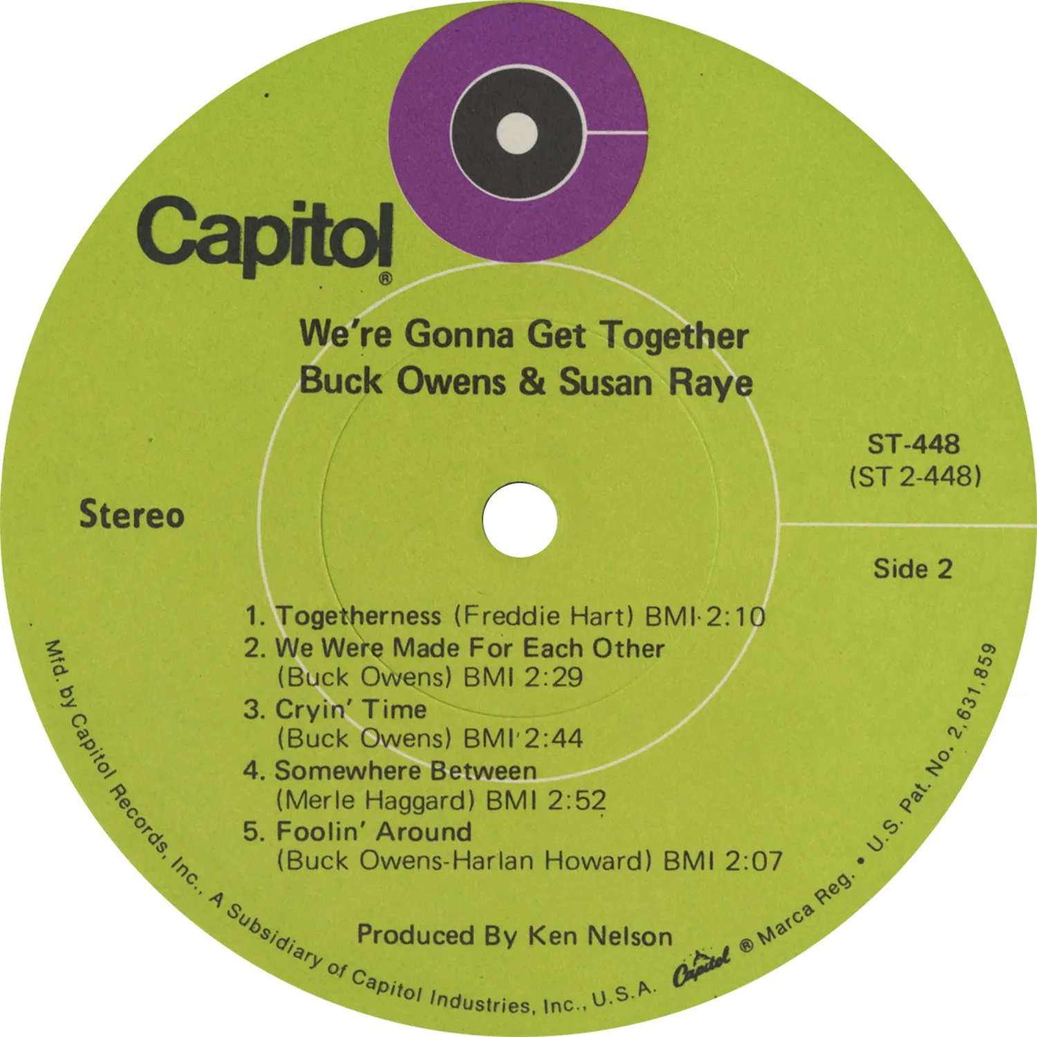 Omnivore Buck Owens Susan Raye Gonna Get Together vinyle vintage