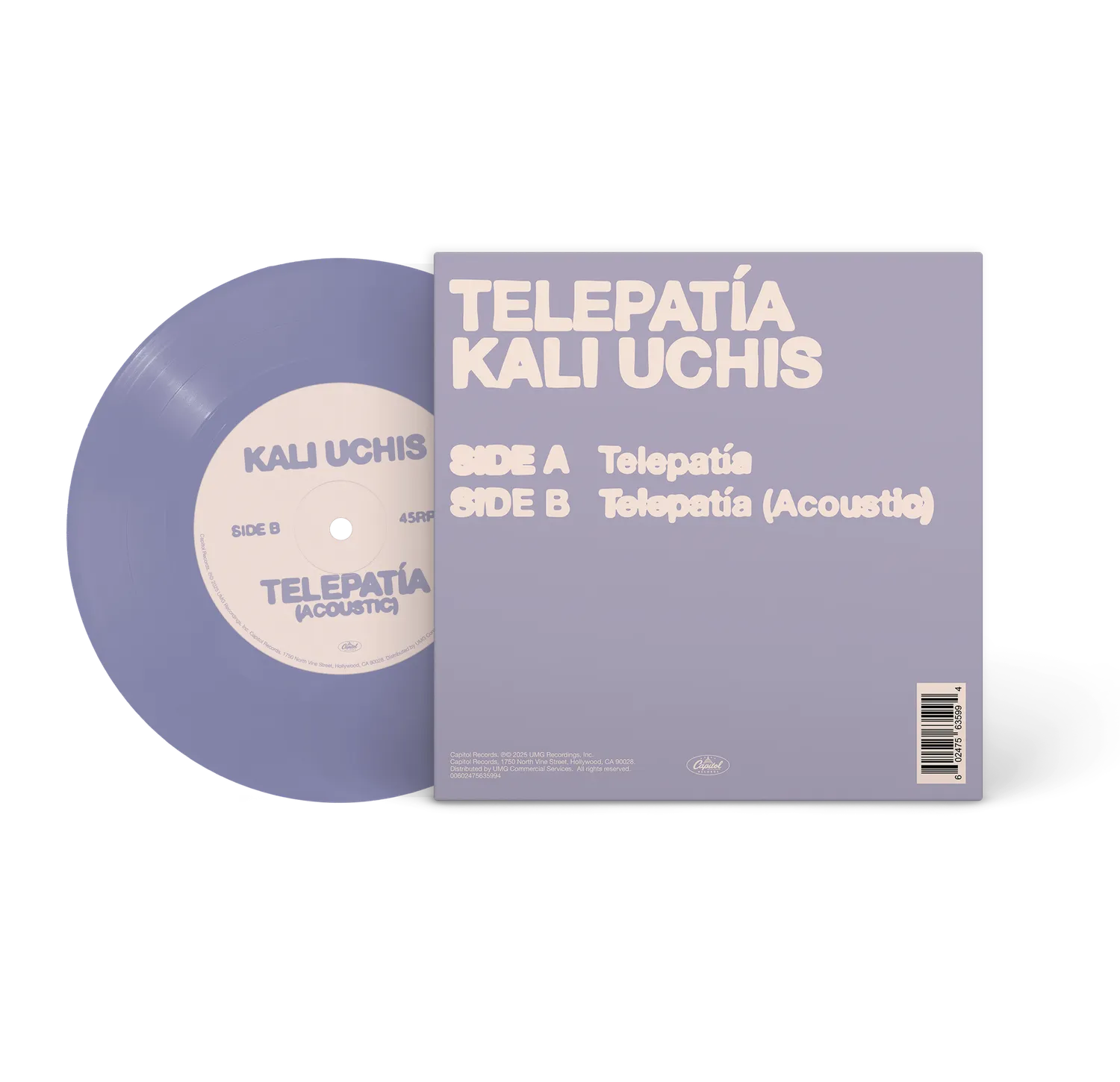 EMI Telepatía single 7 pouces vinyle pervenche