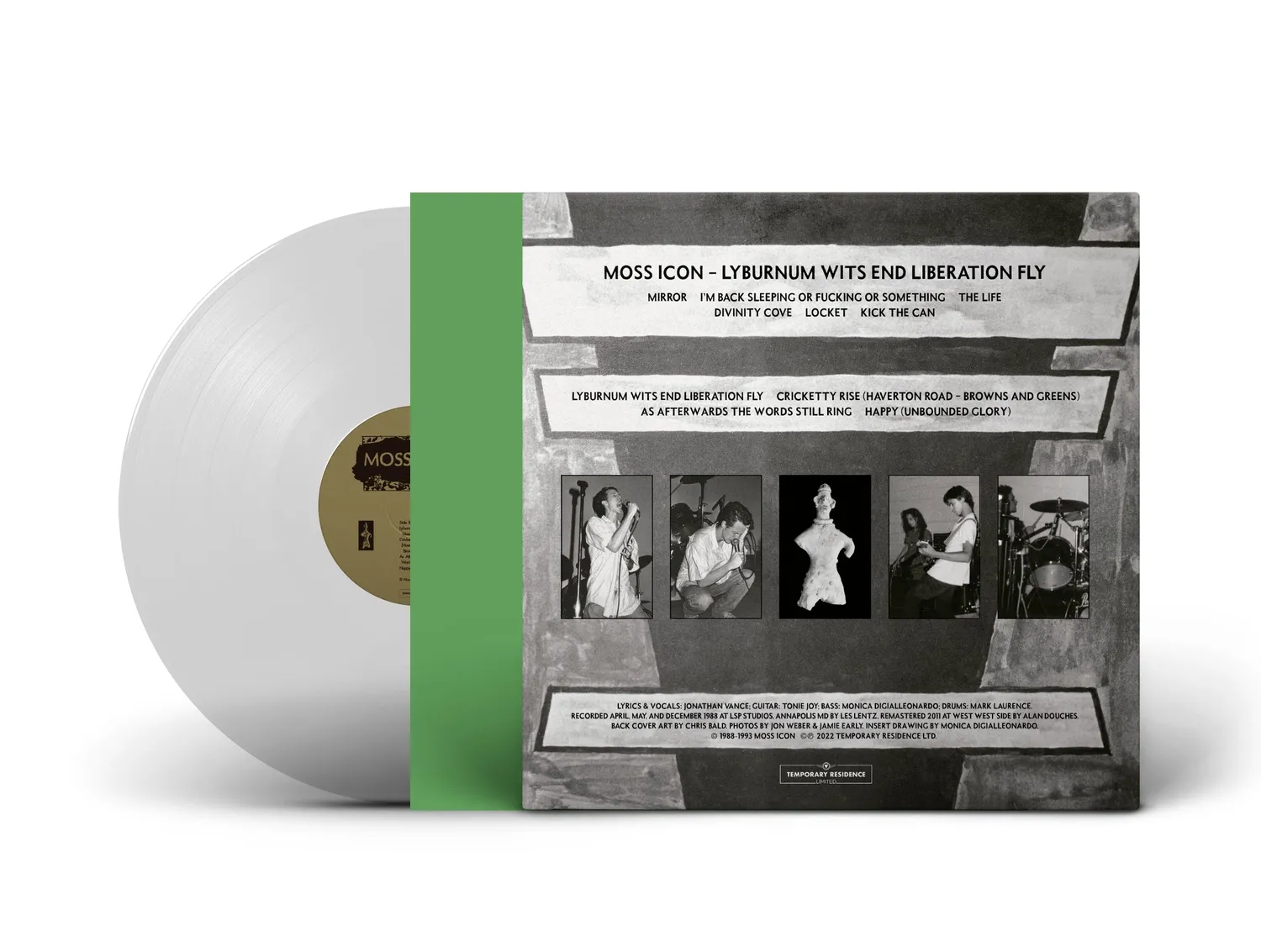 Moss Icon Lyburnum Wits End Liberation Fly vinyle LP blanc transparent