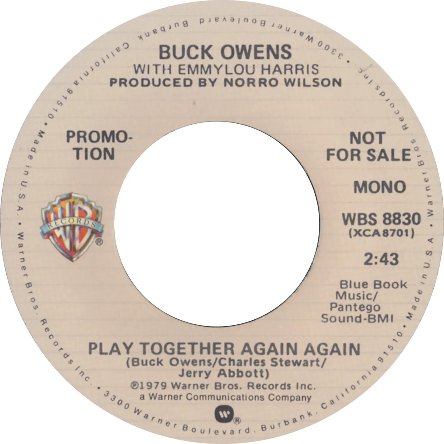 Omnivore Buck Owens Play Together Again Again single 7 pouces vintage