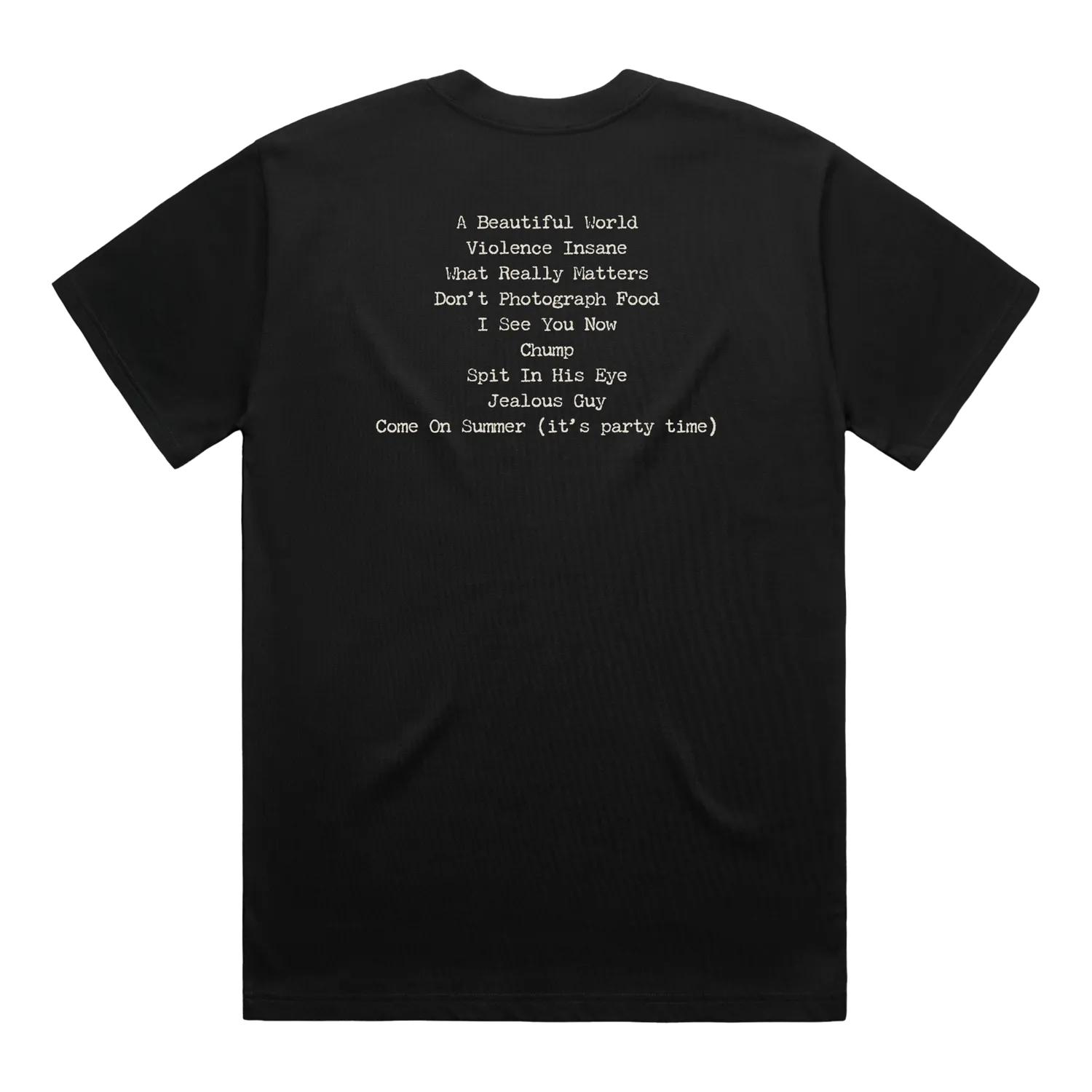 Roger Taylor Violence Insane in a Beautiful World T-shirt noir coton