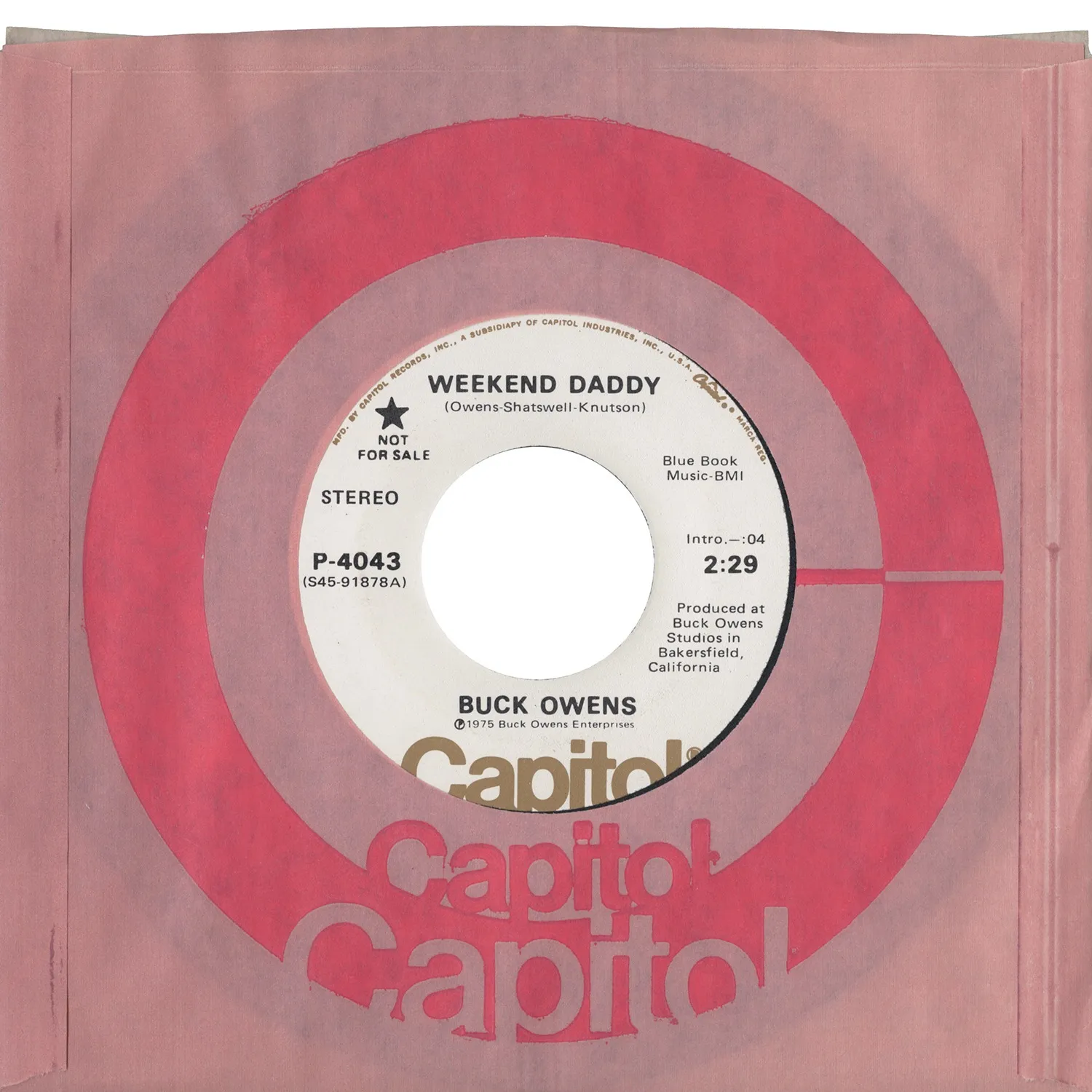 Omnivore Recordings Buck Owens Weekend Daddy vinyle 7 pouces