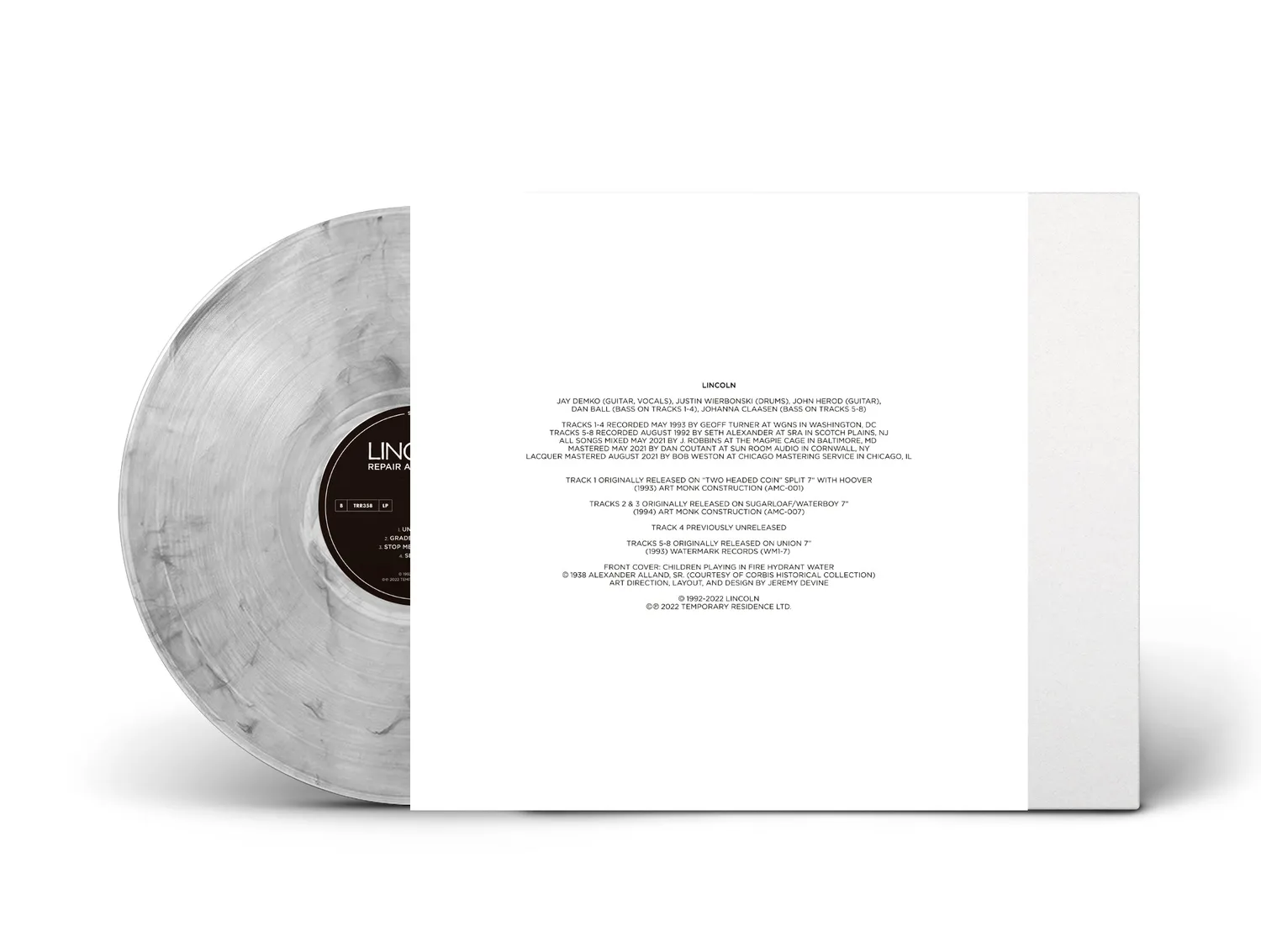Temporary Residence Lincoln Repair And Reward LP noir