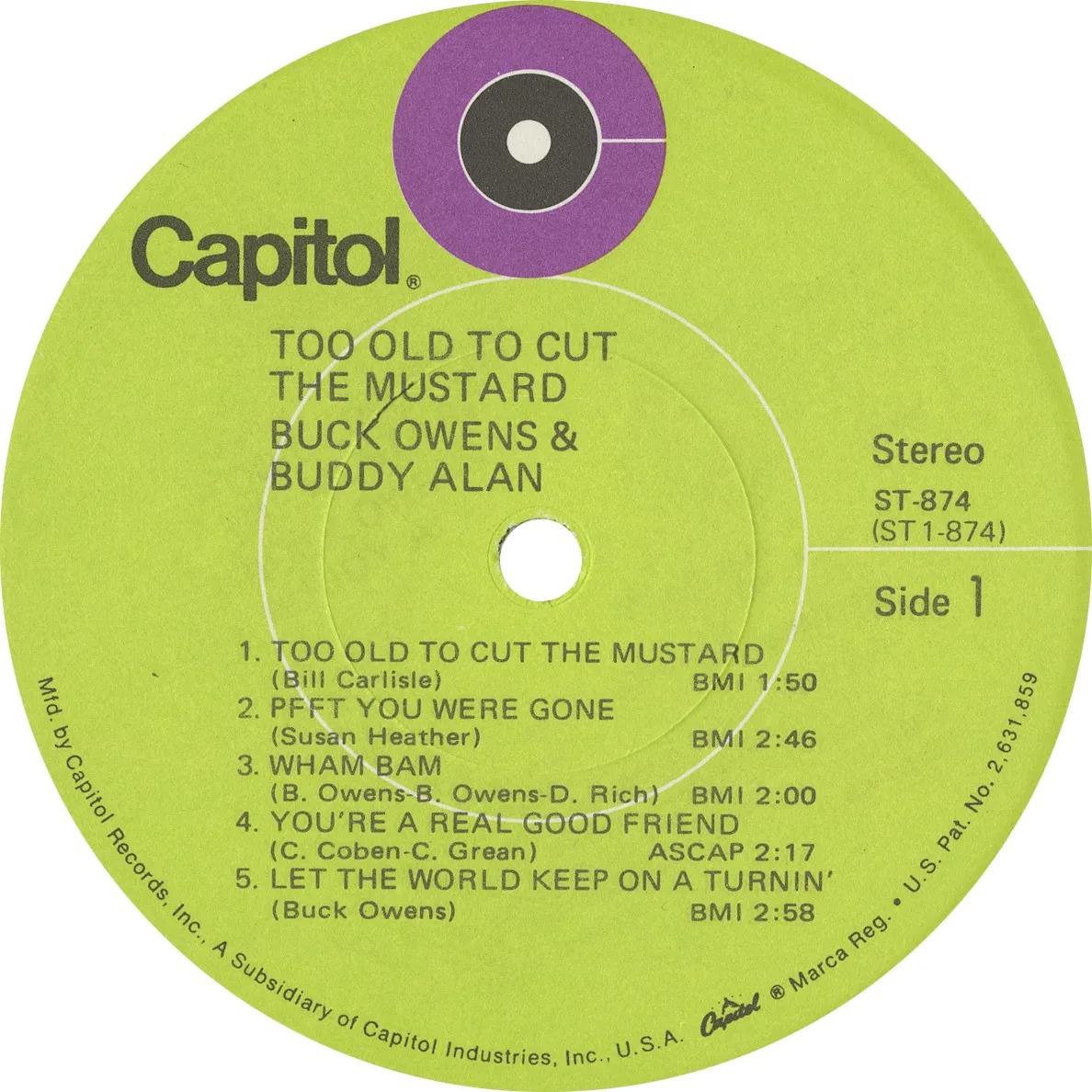 Omnivore Recordings Buck Owens Buddy Alan Too Old To Cut Mustard Vinyle