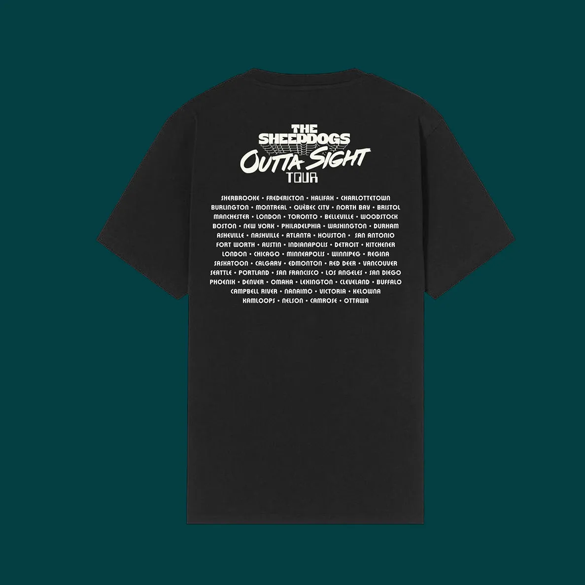 Sheepdogs Recording Co Outta Sight t-shirt tournée tigre