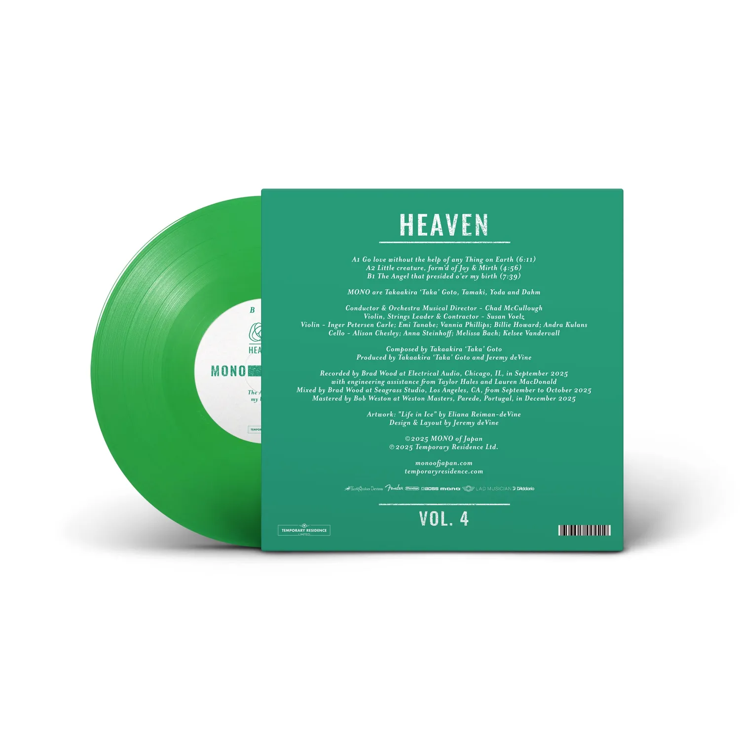 Temporary Residence MONO Heaven Vol. 4 EP 10" vinyle vert