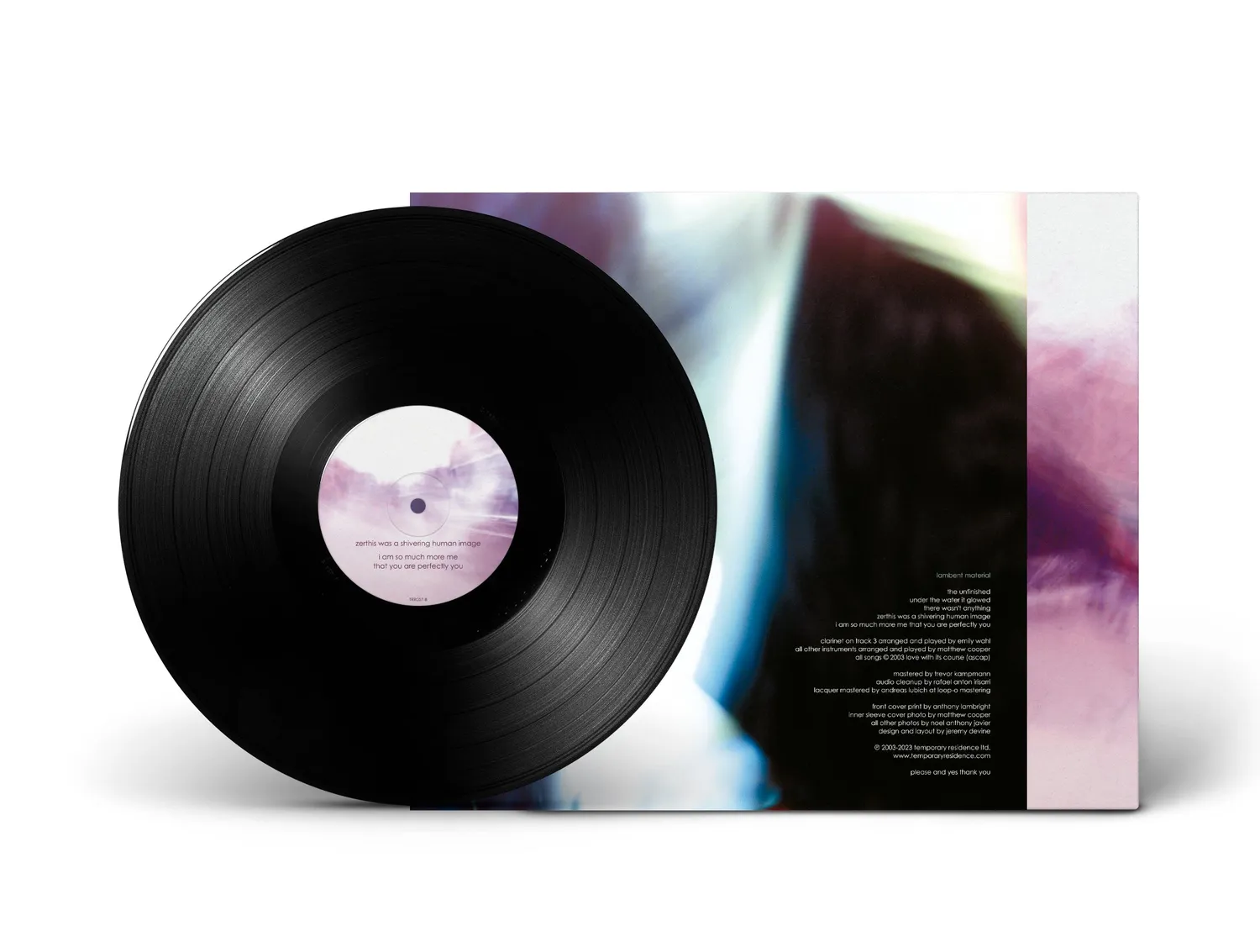 Eluvium Lambent Material vinyle rouge foncé LP