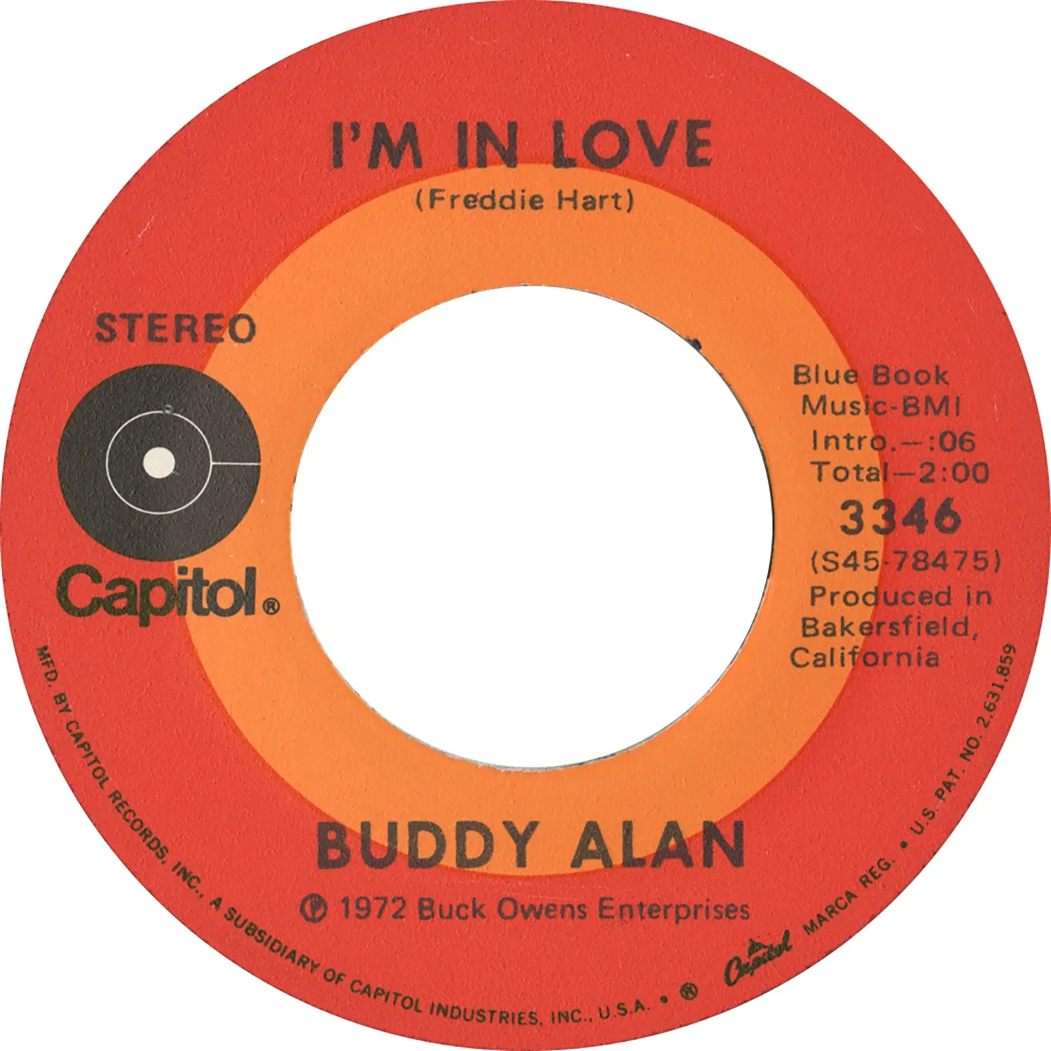 Omnivore Recordings Buddy Alan I'm In Love vinyle 7 pouces