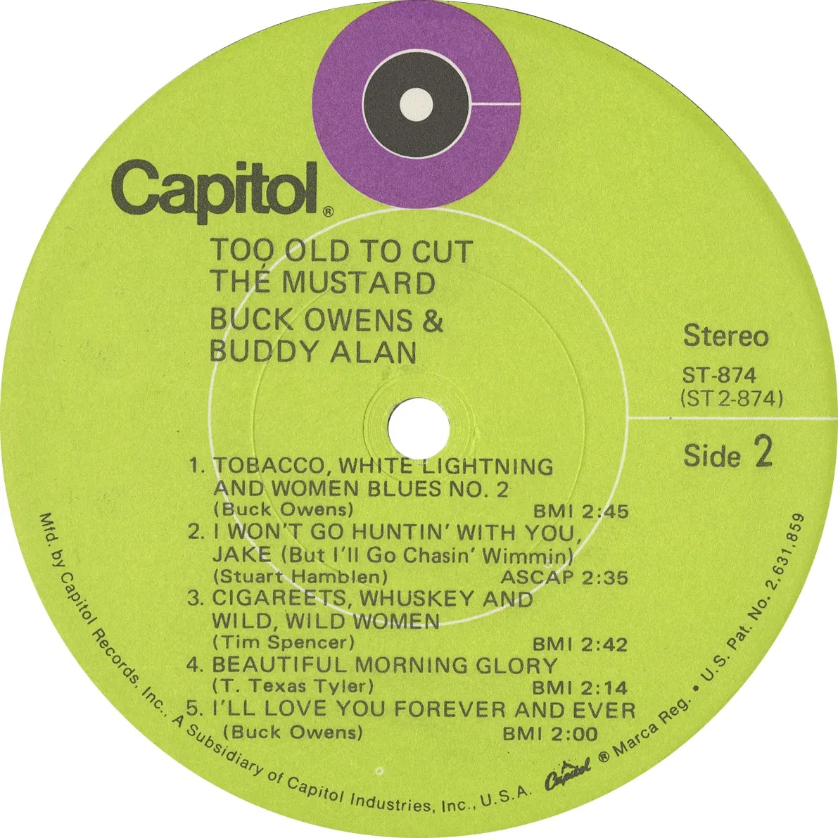 Omnivore Recordings Buck Owens Buddy Alan Too Old To Cut Mustard Vinyle