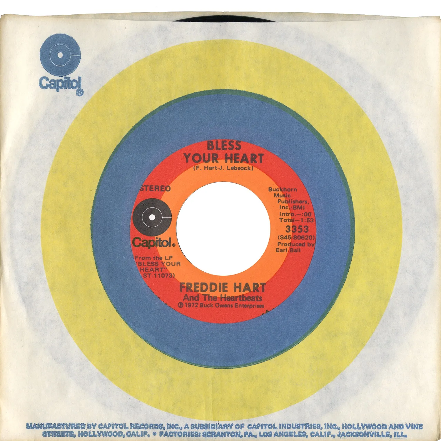 Omnivore Recordings Freddie Hart Bundle 7 vinyles 45 tours