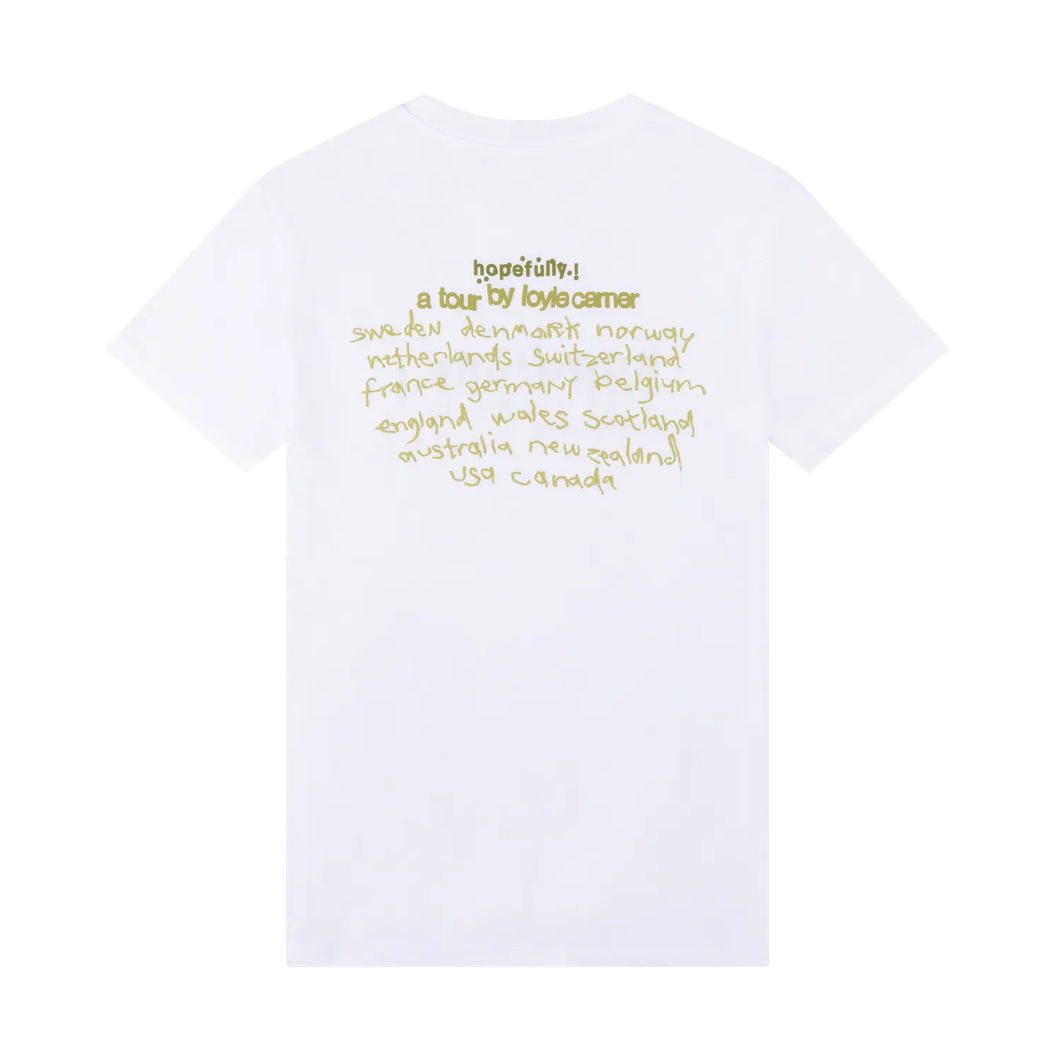 EMI Hopefully t-shirt blanc tour 100% coton