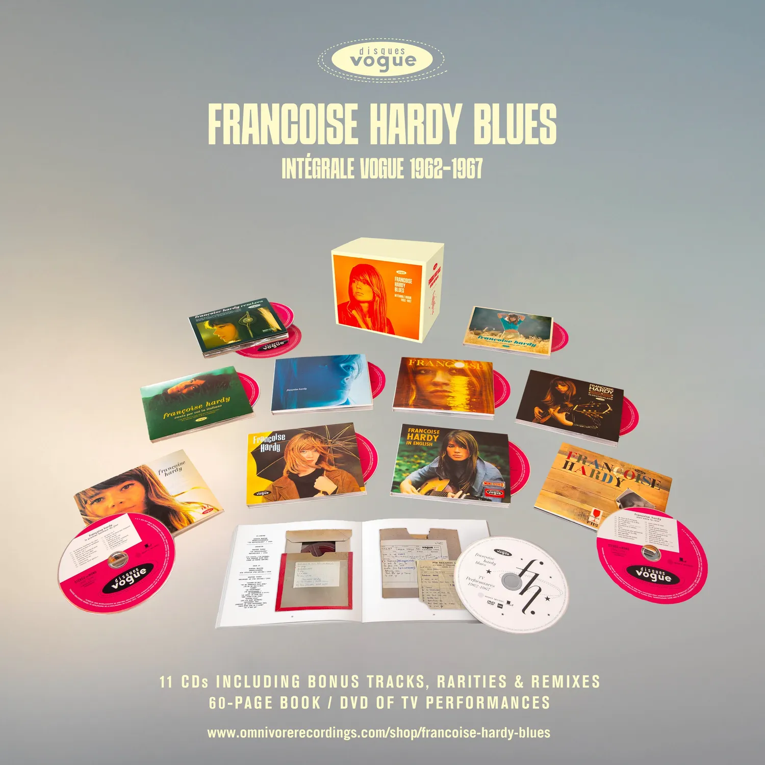 Omnivore Recordings Françoise Hardy Blues coffret 11 CD + DVD Vogue