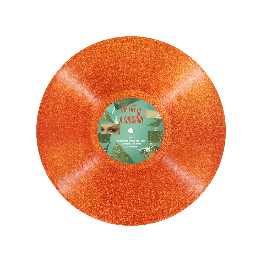 Taylor Swift Life Of A Showgirl Vinyle orange glitter