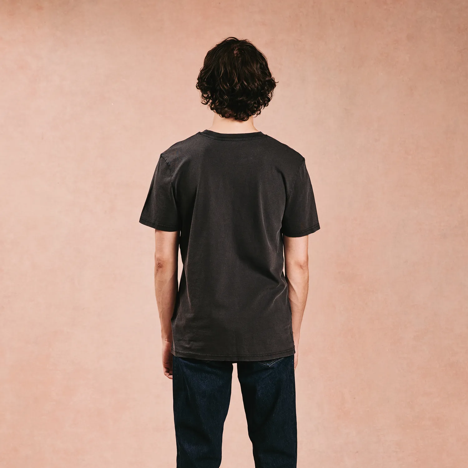 EMI Vintage Language t-shirt noir délavé coton