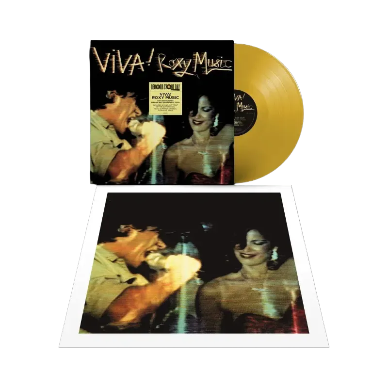 EMI Viva Roxy Music Gold Colour Vinyl LP live vinyle or