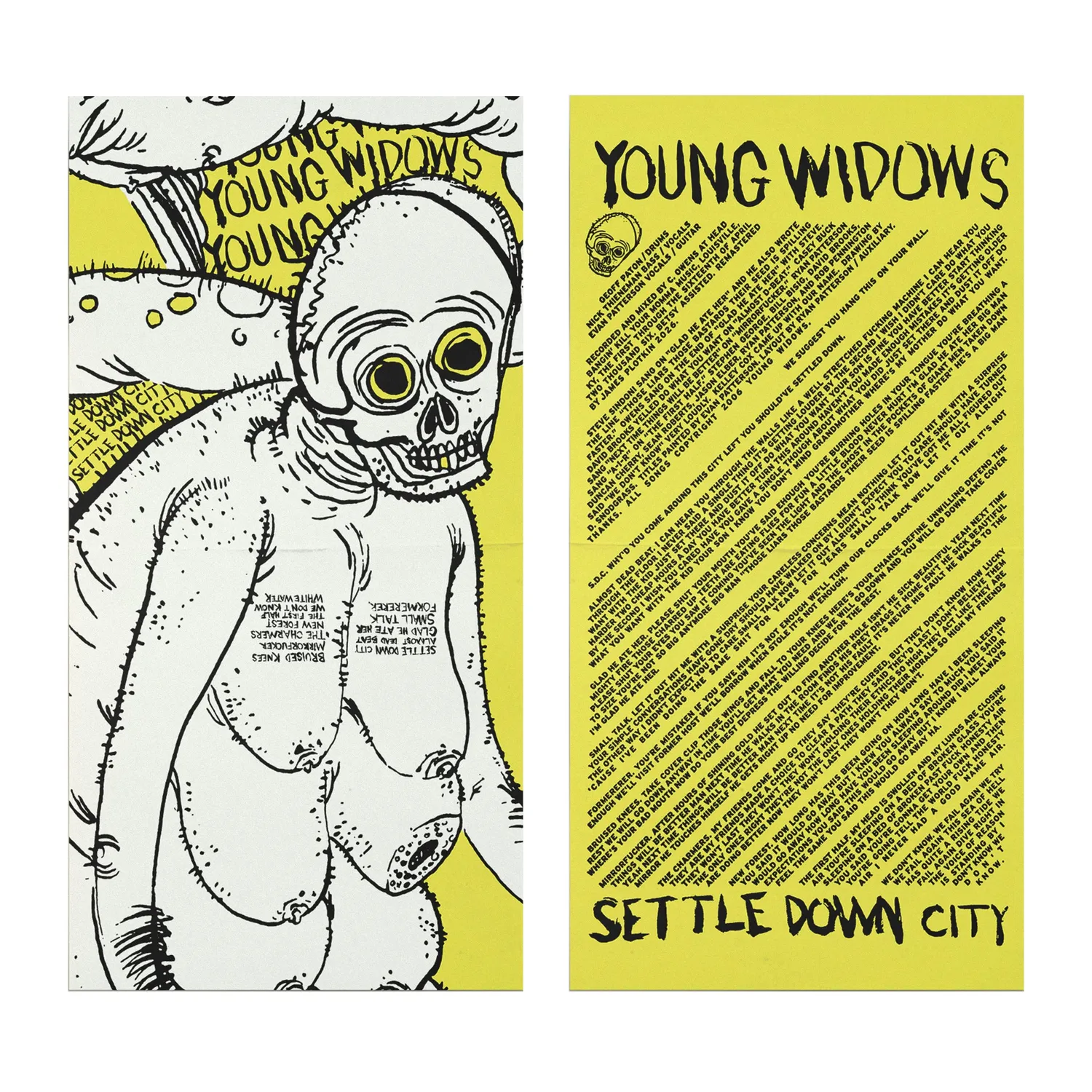 Temporary Residence Young Widows Settle Down City Anniversary vinyle jaune