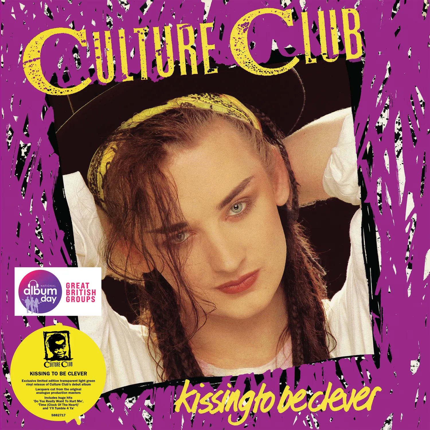 EMI Culture Club Kissing To Be Clever vinyle LP vert clair limité