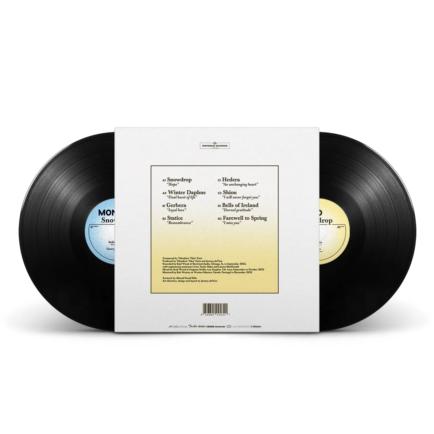 Temporary Residence MONO Snowdrop CD 8 titres