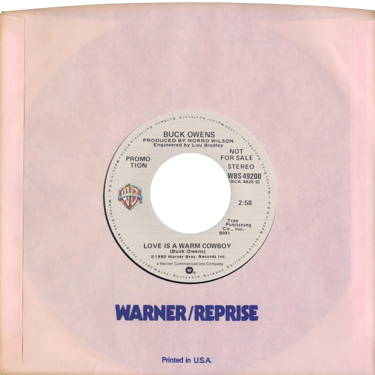 Omnivore Recordings Buck Owens Love Is A Warm Cowboy 45 tours