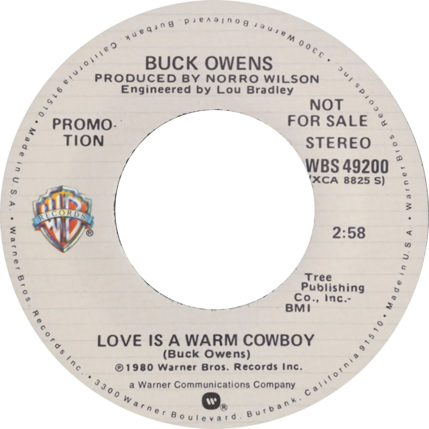 Omnivore Recordings Buck Owens Love Is A Warm Cowboy 45 tours