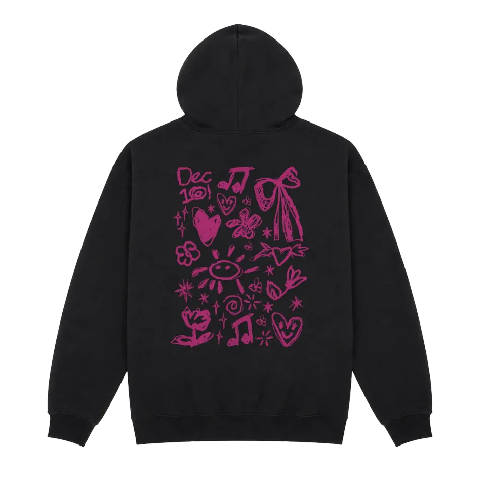 EMI December 10 Black Doodle hoodie noir coton