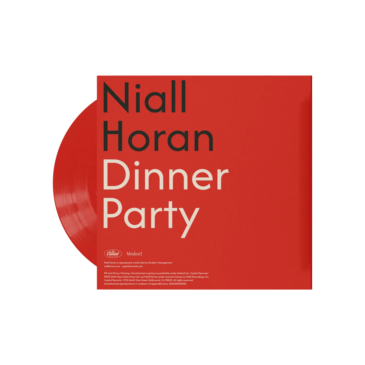 Niall Horan Dinner Party 45 tours 7 pouces rouge